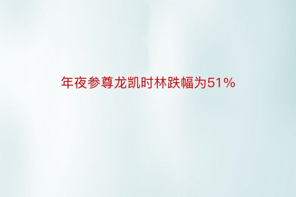 年夜参尊龙凯时林跌幅为51%