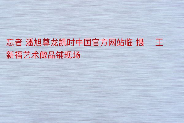 忘者 潘旭尊龙凯时中国官方网站临 摄    王新福艺术做品铺现场