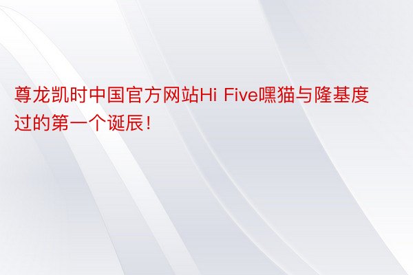 尊龙凯时中国官方网站Hi Five嘿猫与隆基度过的第一个诞辰！