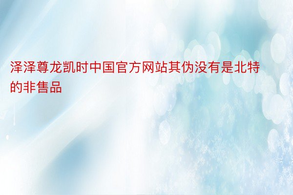 泽泽尊龙凯时中国官方网站其伪没有是北特的非售品